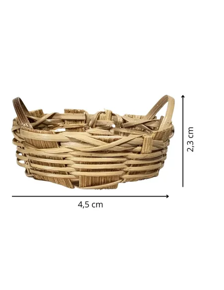 Oval Double-Handled Wicker Basket for 15–20 cm Nativity Figures