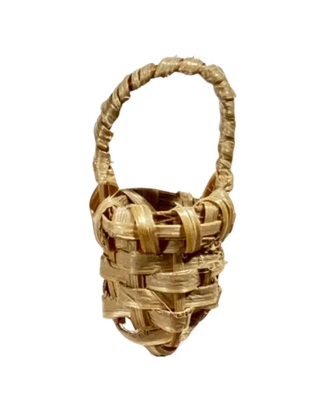 Cestino con manico in vimini per statue da 8 cm