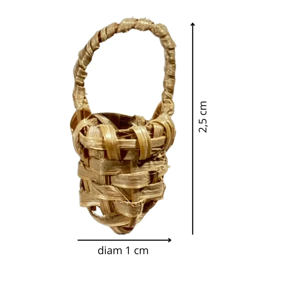 Wicker Basket with Handle for 8 cm Nativity Figures