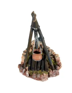 Braciere da campo con treppiede per statue da 12-15 cm