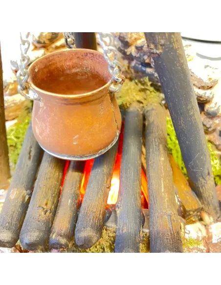 Campfire Brazier with Tripod for 12–15 cm Nativity Figures