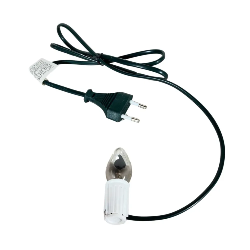 Flame-Effect Lamp Complete with Lamp Holder and Power Cable