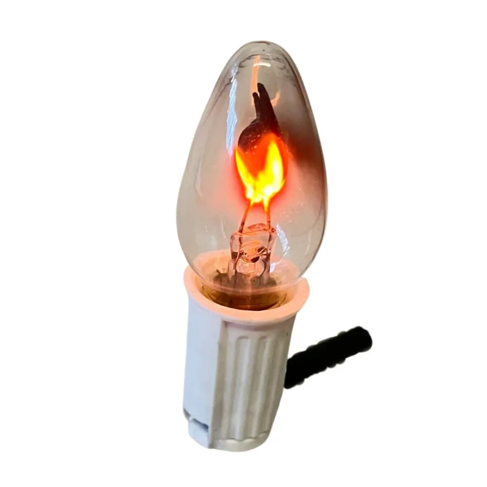 Flame-Effect Lamp Complete with Lamp Holder and Power Cable