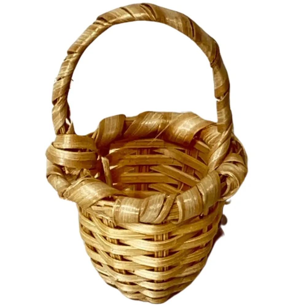 Wicker Basket with Handle for 10–12 cm Nativity Figures