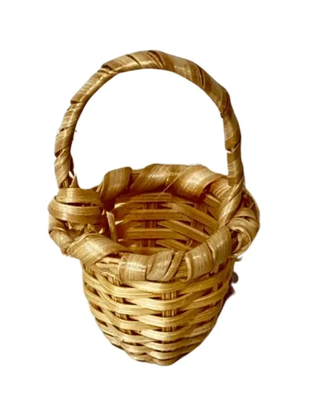 Wicker Basket with Handle for 10–12 cm Nativity Figures