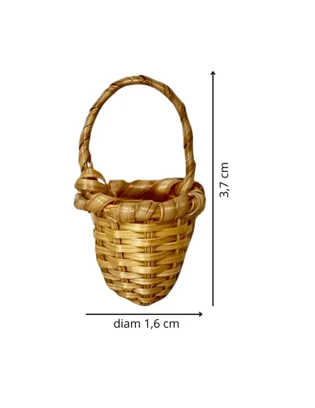 Wicker Basket with Handle for 10–12 cm Nativity Figures