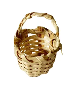 Light Wicker Basket with Handle for 12–15 cm Nativity Figures