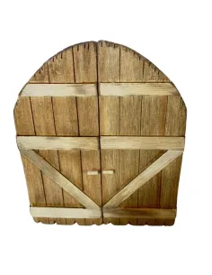 Arched wooden door for 5 cm Nativity figures 2