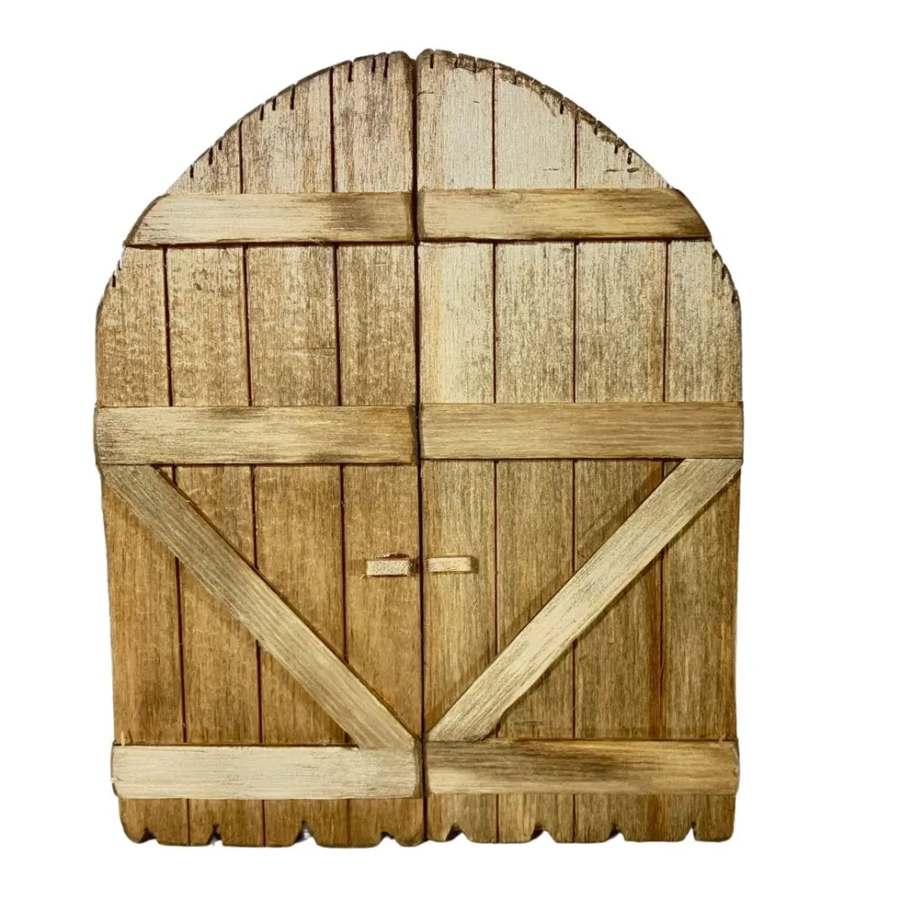 Arched wooden door for 30 cm Nativity figures