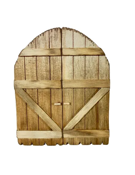 Arched wooden door for 30 cm Nativity figures