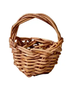Wicker Basket with Handle for 12–15 cm Nativity Figures