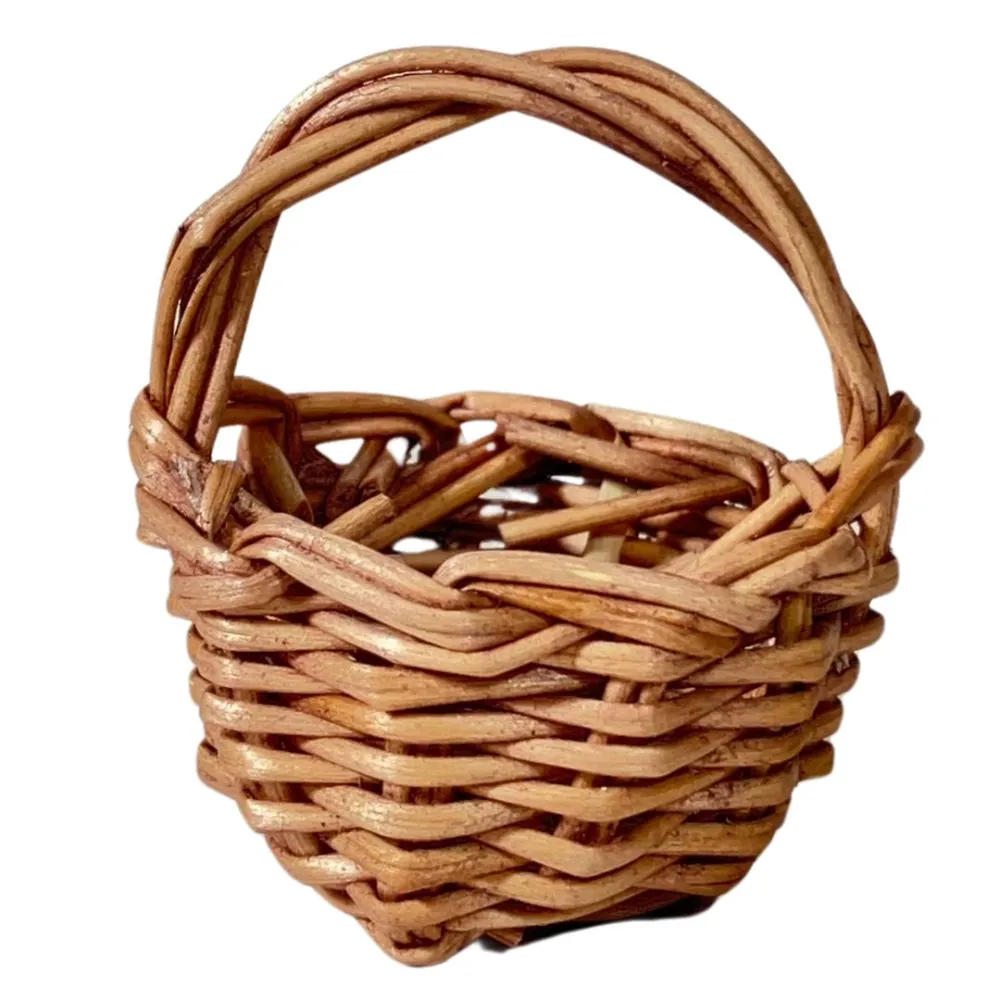 Wicker Basket with Handle for 12–15 cm Nativity Figures