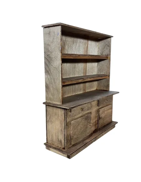 Wooden cupboard with 2 drawers and 2 doors for 20 cm Nativity figures