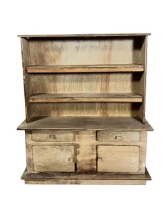 Credenza in legno con 2 cassetti e 2 sportelli per statue da 30 cm 2