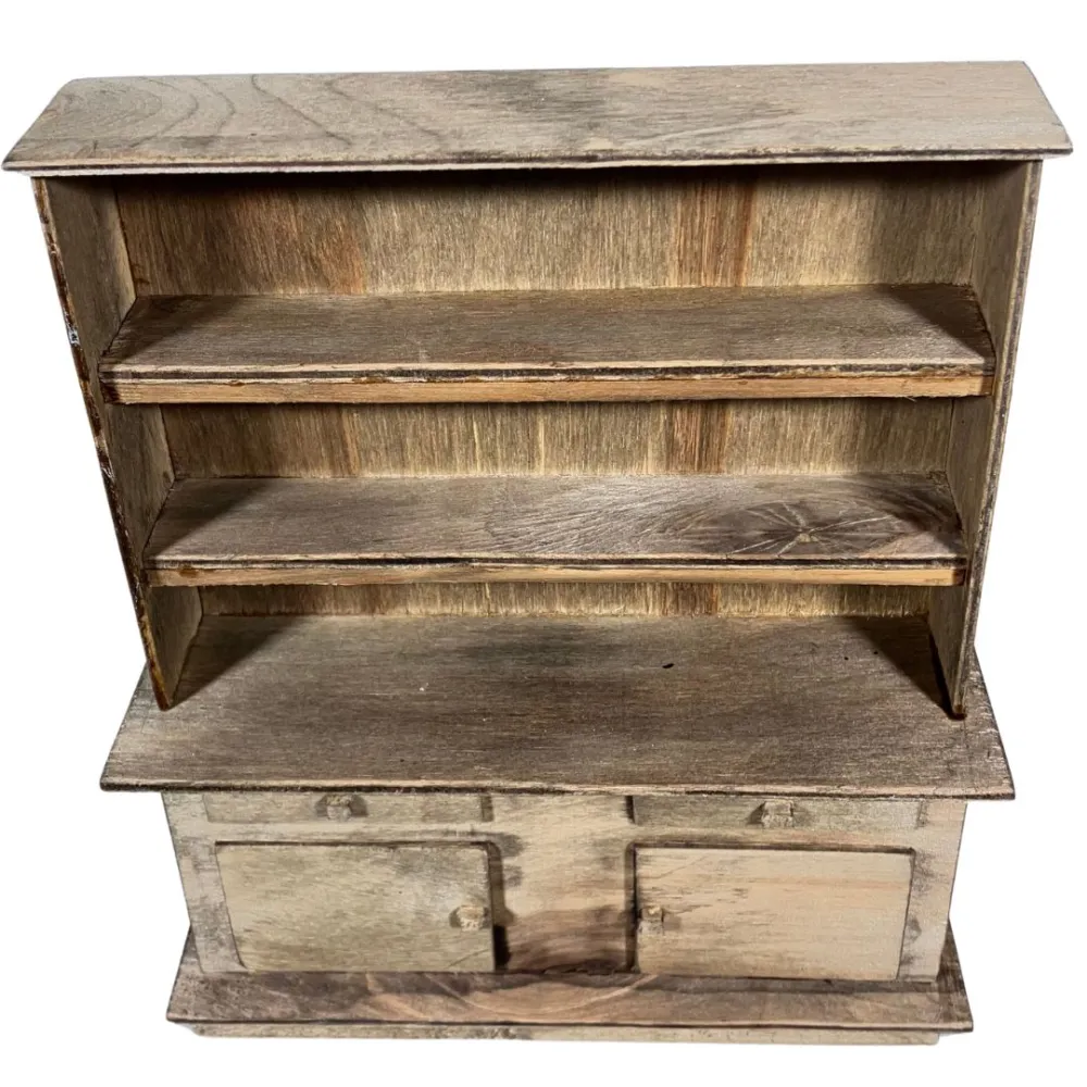 Wooden cupboard with 2 drawers and 2 doors for 30 cm Nativity figures