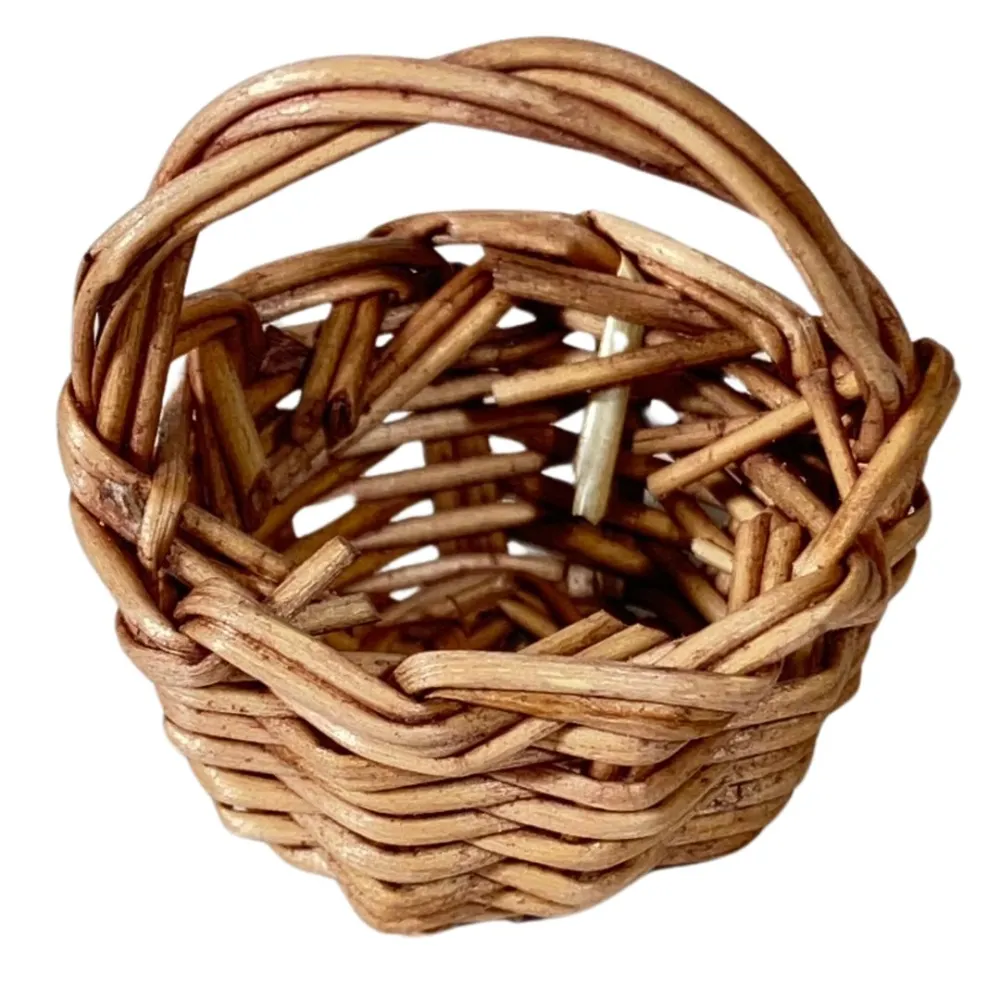 Wicker Basket with Handle for 12–15 cm Nativity Figures