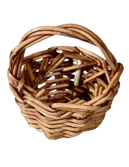 Wicker Basket with Handle for 12–15 cm Nativity Figures