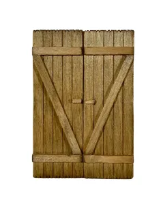 Double-shutter wooden window for 5 cm Nativity figures