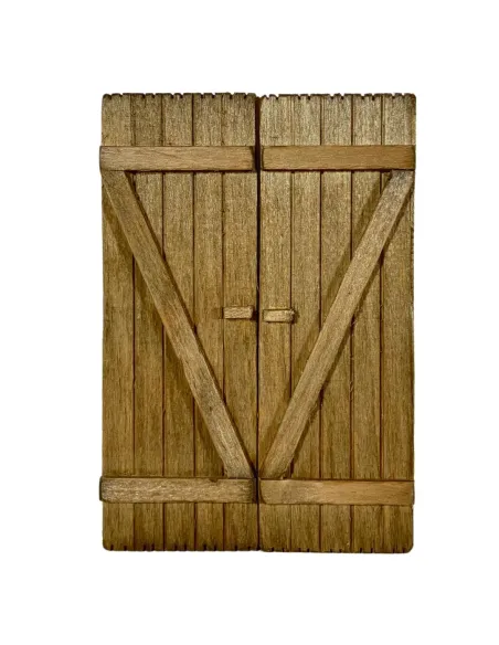 Persiana doppia anta in legno per statue da 15 cm