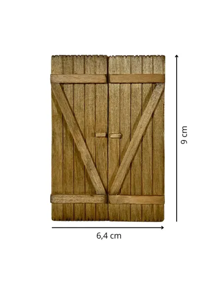 Persiana doppia anta in legno per statue da 20 cm