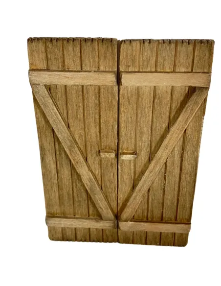Double-shutter wooden window for 30 cm Nativity figures