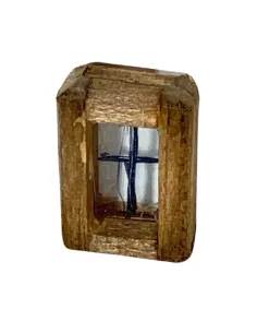 Wooden window with faux glass for 5 cm Nativity figures