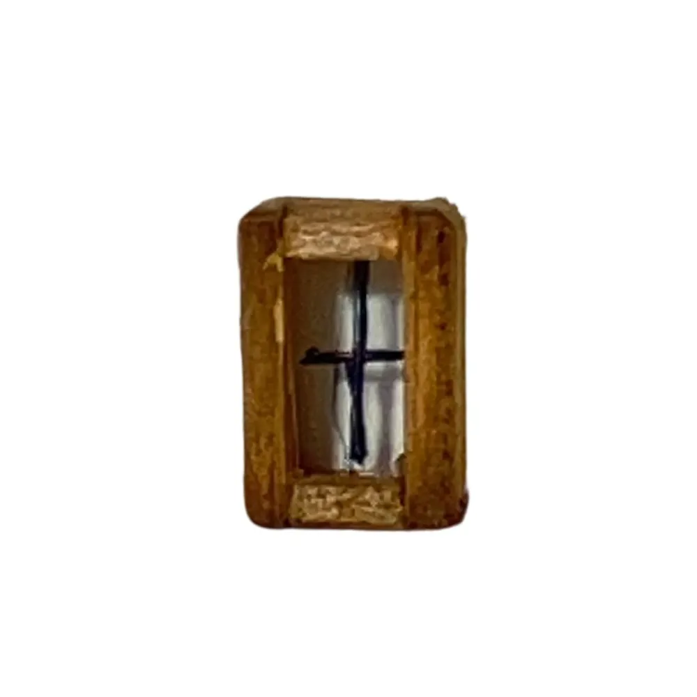 Wooden window with faux glass for 5 cm Nativity figures