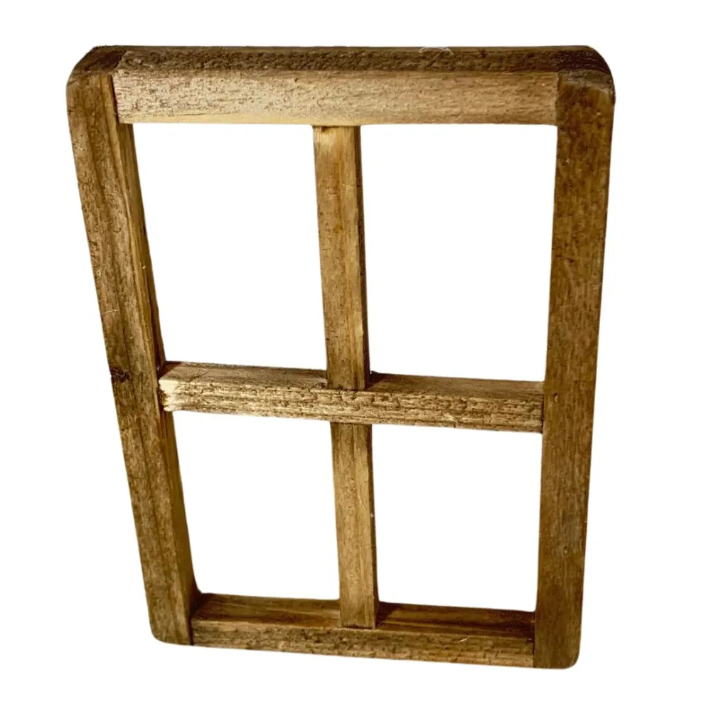 Wooden window with faux glass for 20 cm Nativity figures