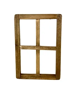 Finestra in legno con finto vetro per statue da 30 cm 2