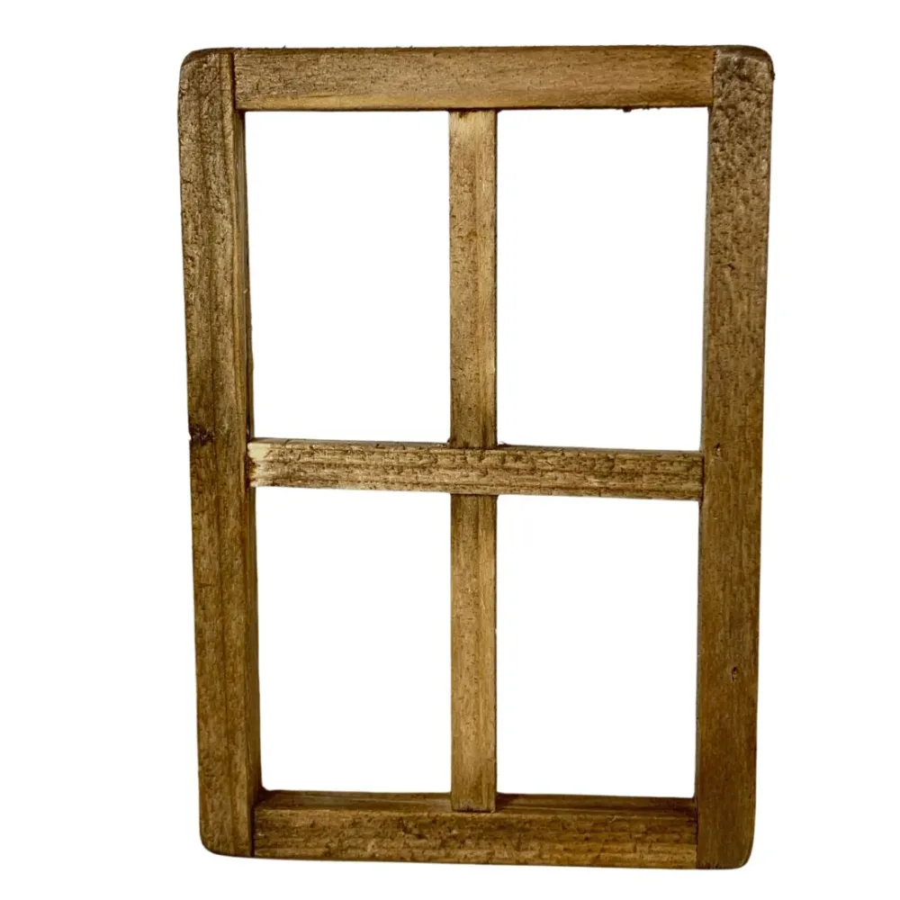 Wooden window with faux glass for 30 cm Nativity figures