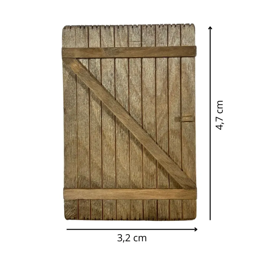 Single wooden shutter for 10 cm Nativity figures