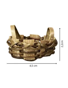 Two-Tone Oval Double-Handled Wicker Basket for 15–20 cm Nativity Figures 2