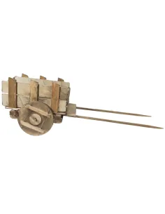 Carretto vuoto in legno per statue da 30 cm 2