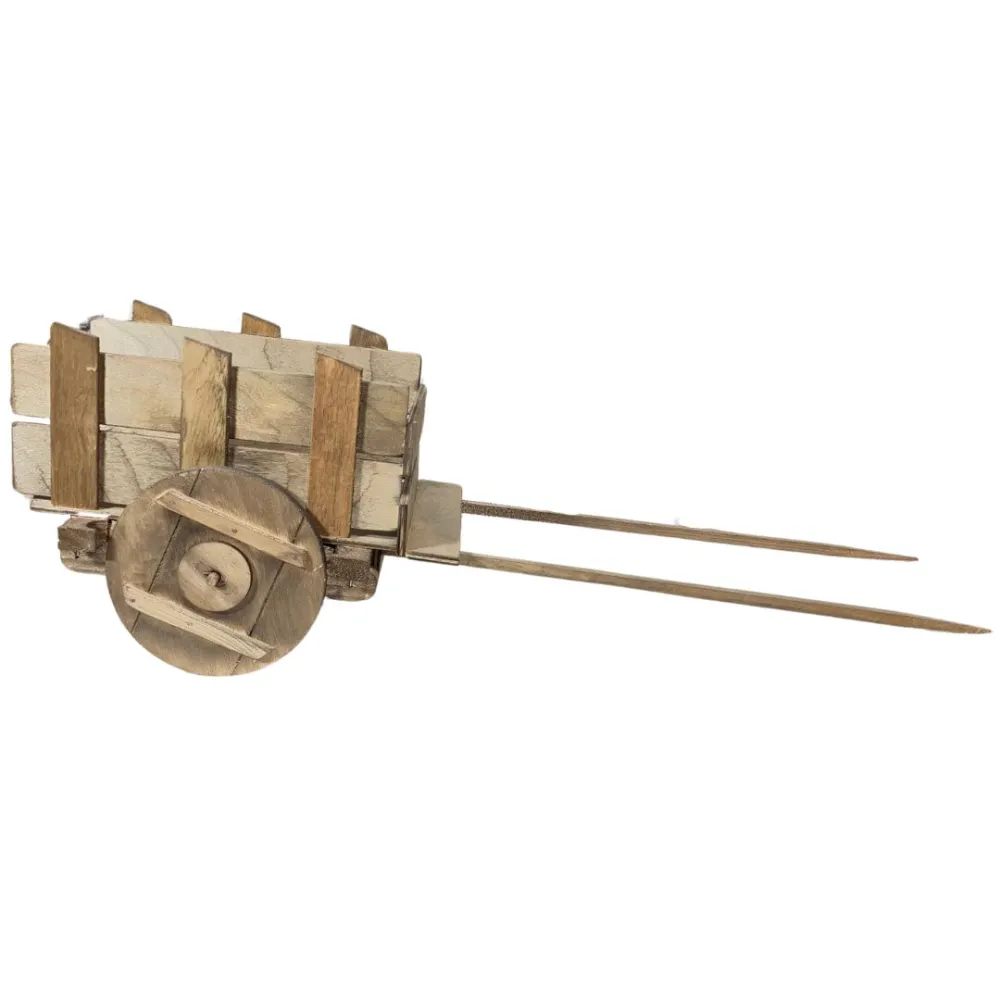 Empty handcrafted wooden cart for 30 cm Nativity figures