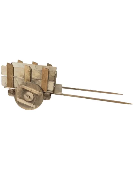 Carretto vuoto in legno per statue da 30 cm