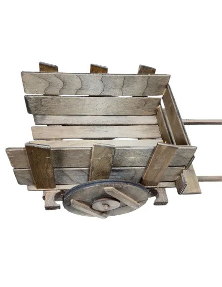 Carretto vuoto in legno per statue da 30 cm