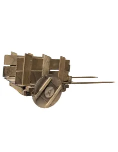 Carretto vuoto in legno per statue da 30 cm
