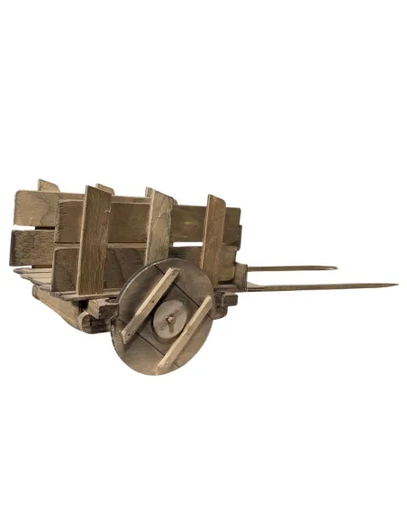 Carretto vuoto in legno per statue da 30 cm