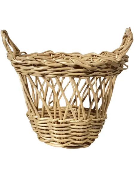 Cestino doppio manico in vimini per statue da 30 cm