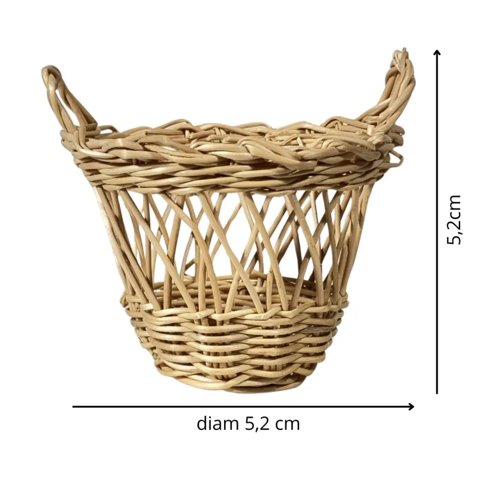 Double-Handled Wicker Basket for 30 cm Nativity Figures