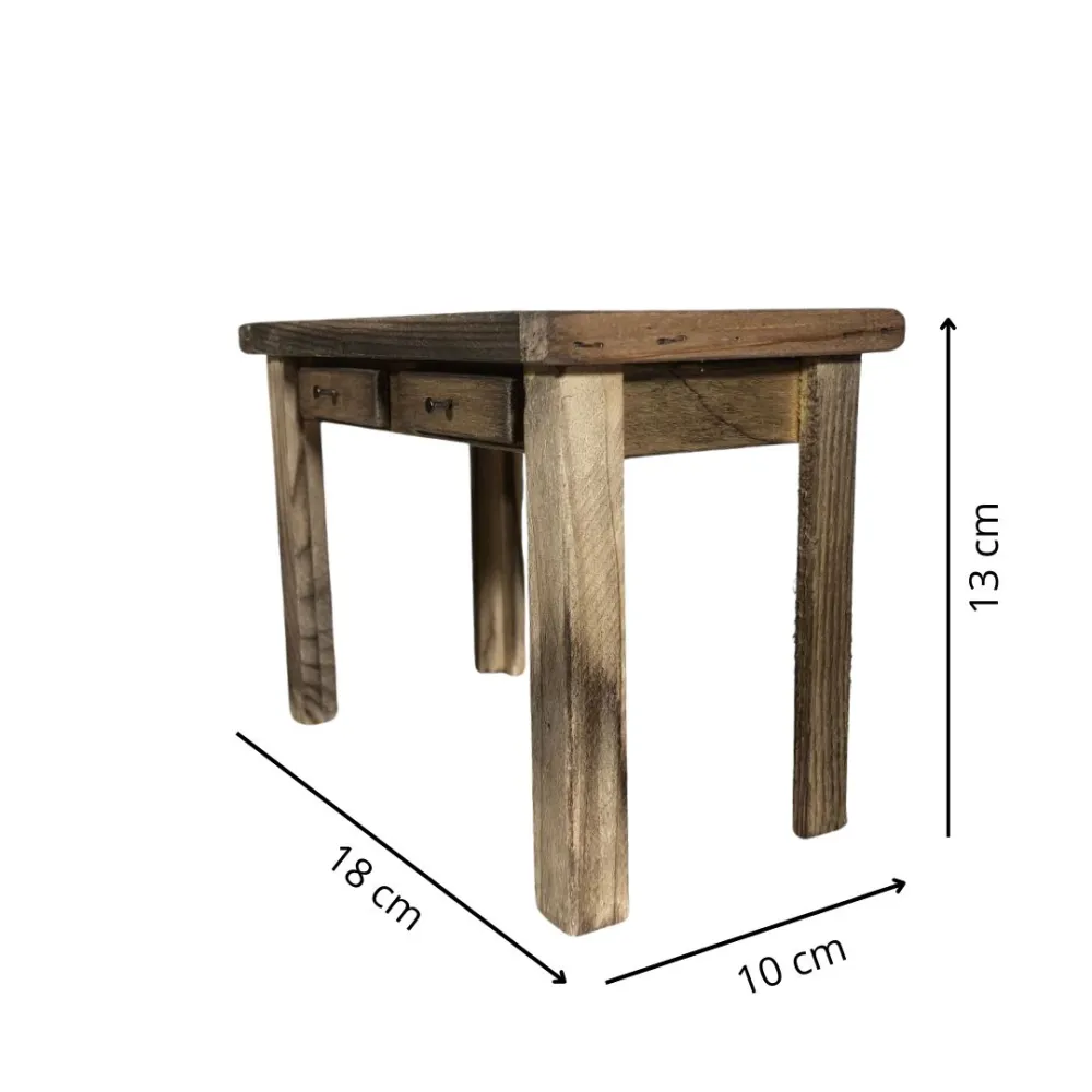 Wooden table with 2 drawers for 30 cm Nativity figures