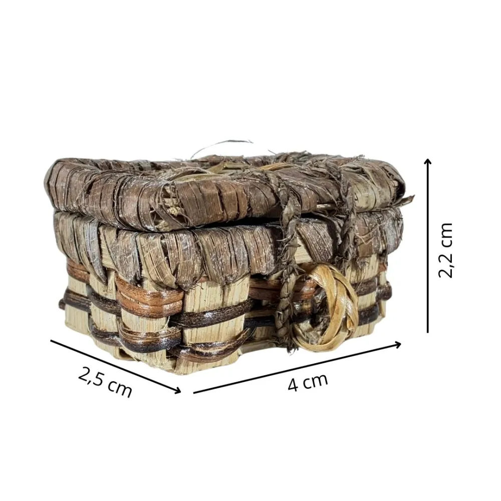 Wicker Storage Chest for 15–20 cm Nativity Figures