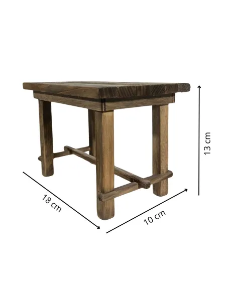Natural wooden table for 30 cm Nativity figures