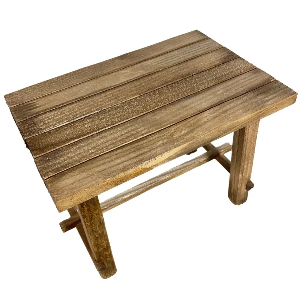 Natural wooden table for 30 cm Nativity figures