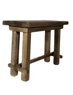 Tavolo in legno scuro per statue da 30 cm 2