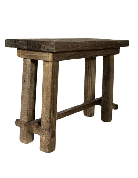 Tavolo in legno scuro per statue da 30 cm