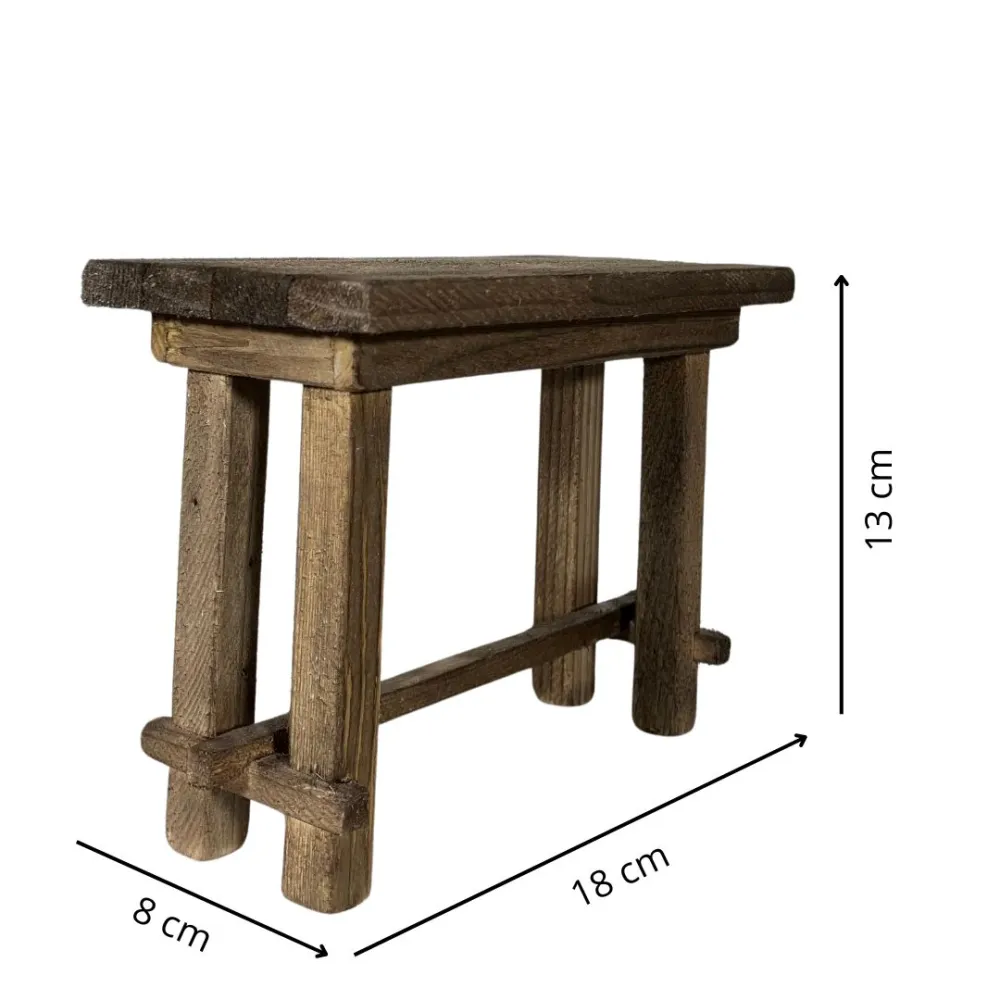 Dark wooden table for 30 cm Nativity figures
