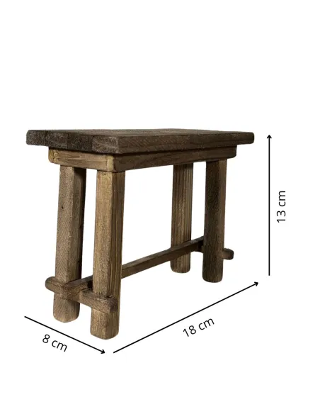 Tavolo in legno scuro per statue da 30 cm