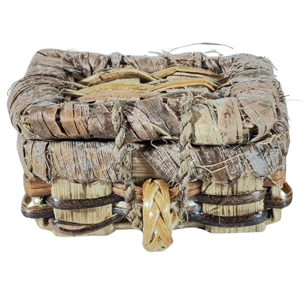 Wicker Storage Chest for 15–20 cm Nativity Figures