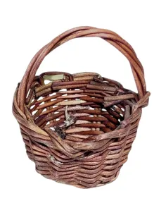 Dark Wicker Basket with Handle for 15–20 cm Nativity Figures 2